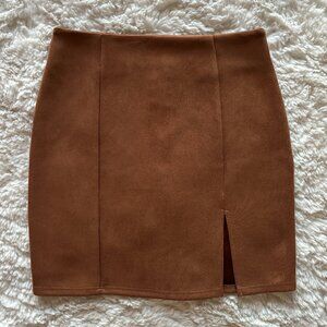 Tan Suede Skirt